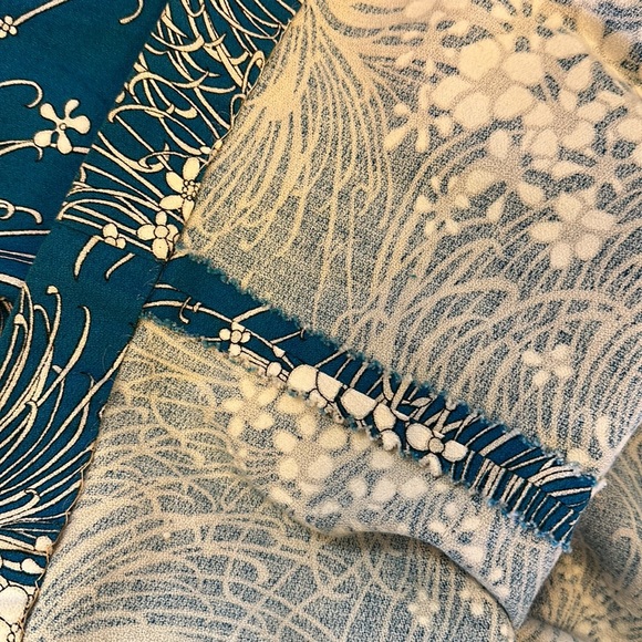 Vintage homemade teal floral maxi dress size 4 - Picture 9 of 11